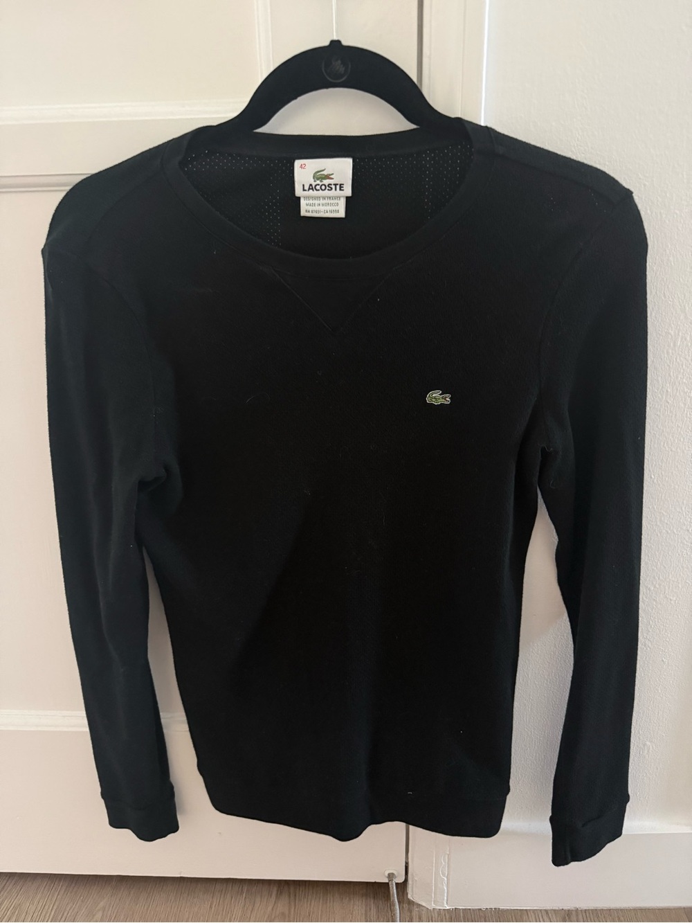Lacoste Long Sleeve Black Shirt